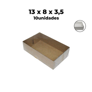 Caixa com Visor - Tampa PVC/Acetato Transparente retangular N.02 13X8X3.5 com 10 unidades - 8 Doces - 2 Sabonete em Oferta na Shopee