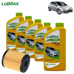 KIT TROCA DE ÓLEO 10W40 LUBRAX PEUGEOT 307 + FILTRO (TOE1730)