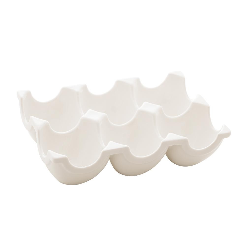 Bandeja de 6 Ovos Lyor New Bone Montana de Porcelana 9,5cm - Home & Living