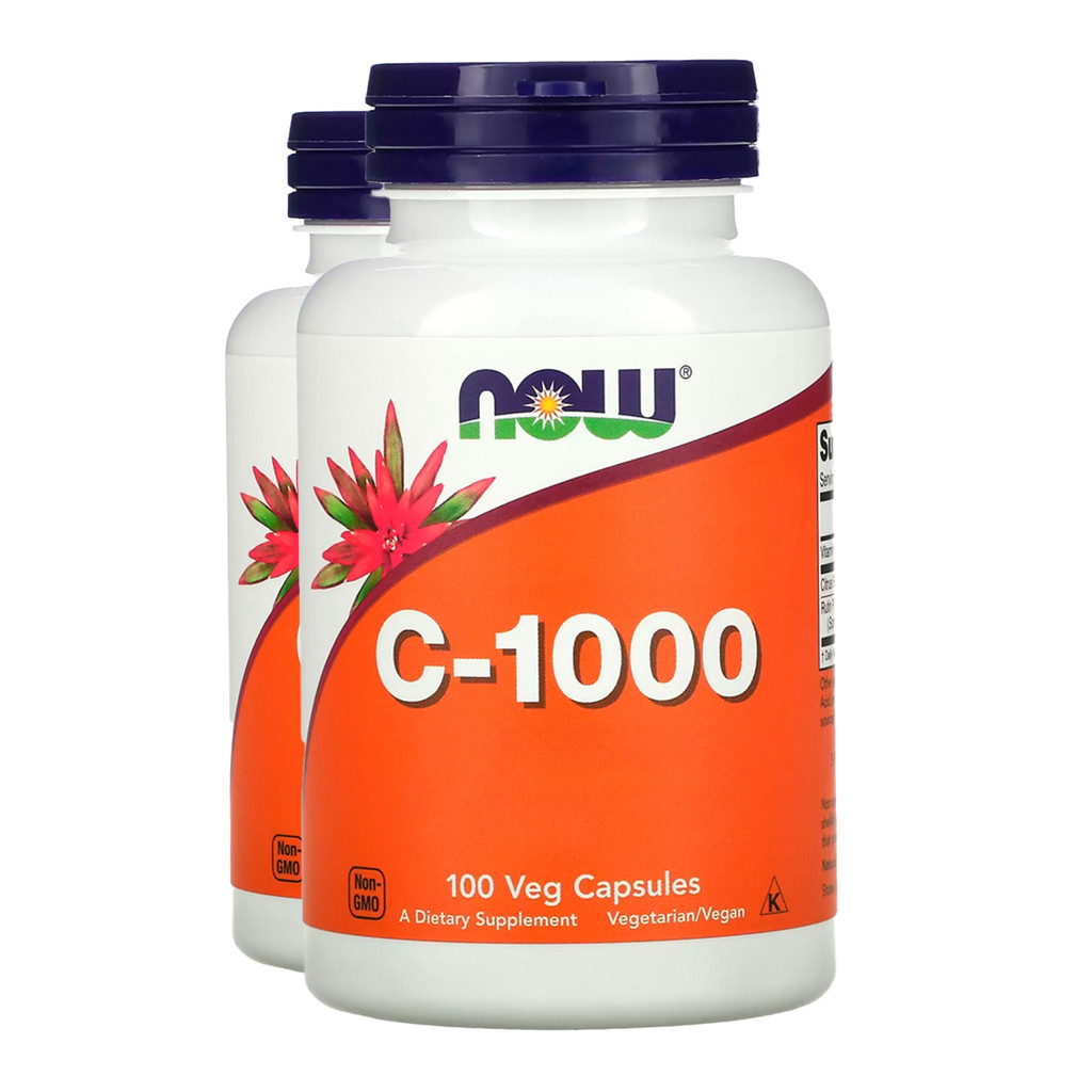 Kit 2x Vitamina C 1000mg+Bioflavonóide Now Foods 100Cáps Importado/Made in Usa em Oferta na Shopee