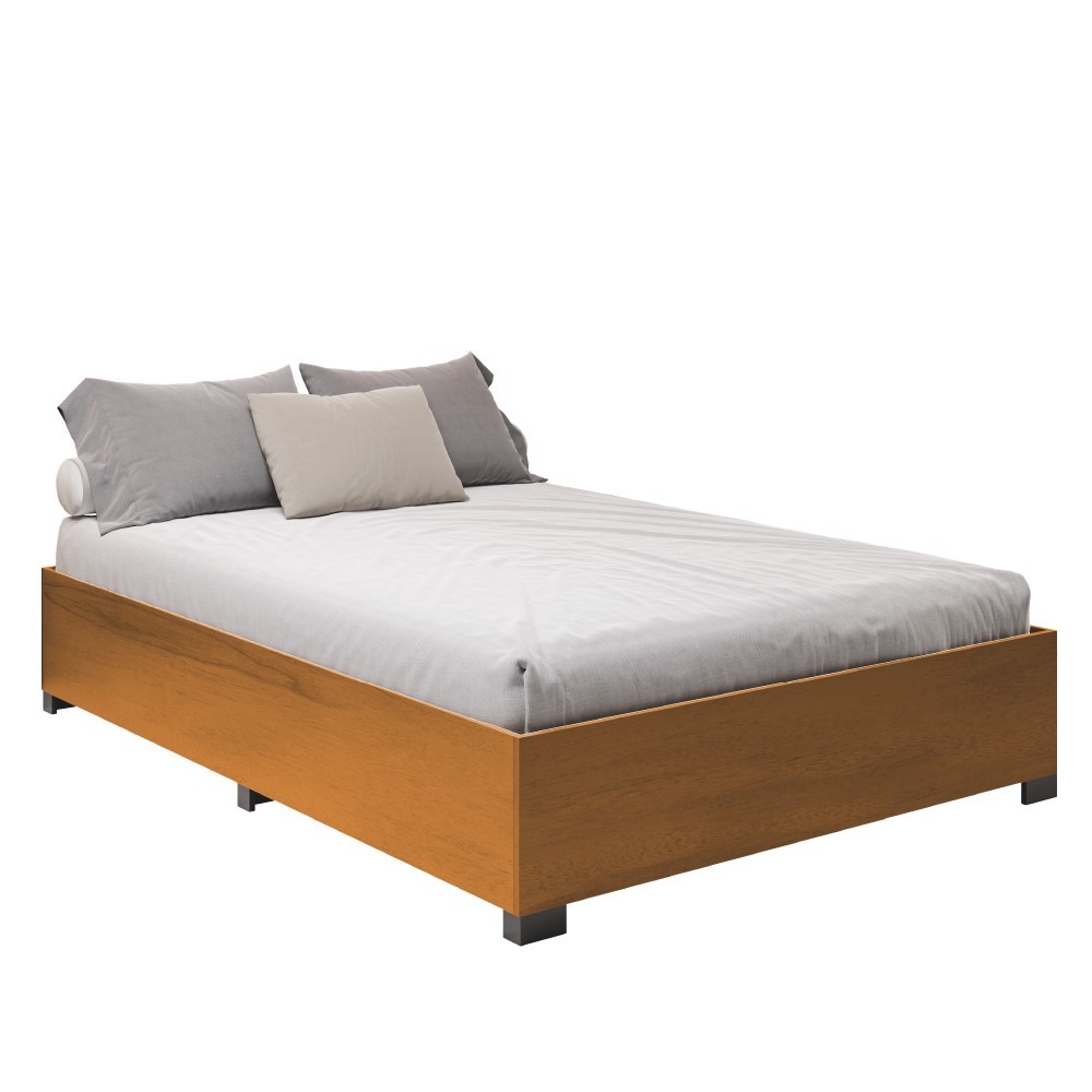 Cama Box Base Casal para Colchão de Até 1,38m Desmontável Aruba Cinamomo Dobuê em Oferta na Shopee