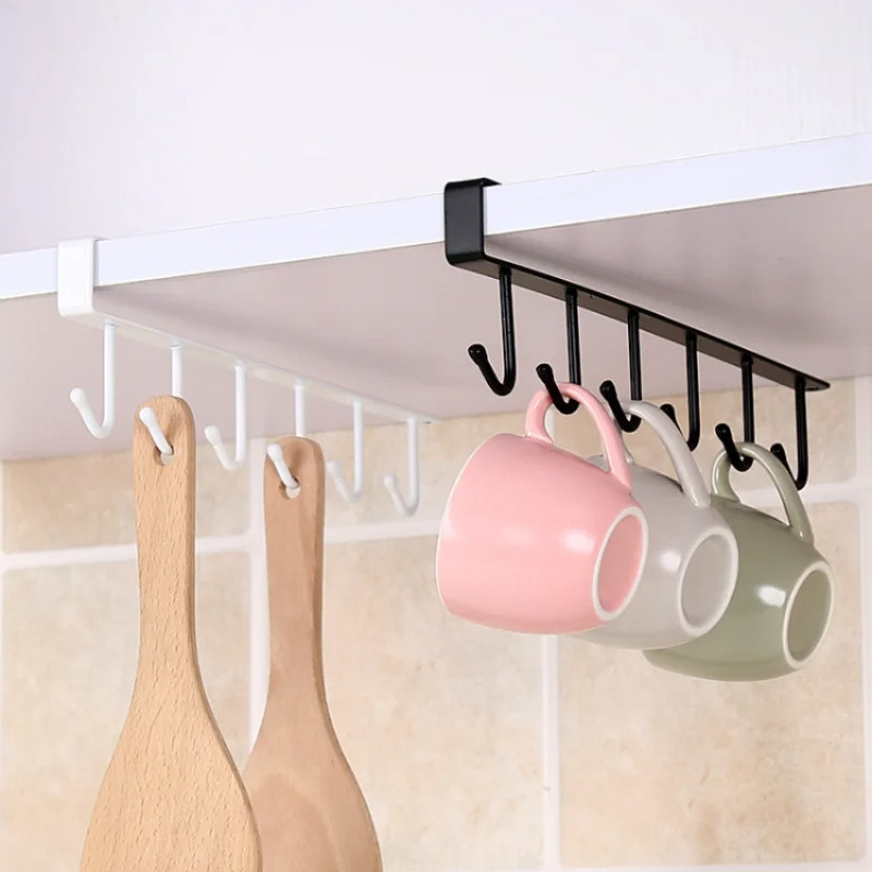 Suporte De Metal Porta Xícaras Canecas Utensílios Em Geral Para Pendurar No Armário