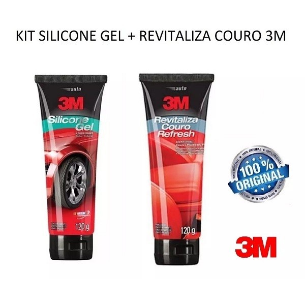 Kit Limpeza Carro 3M Silicone GEL + Revitaliza Couro Refresh - Spare Parts and Accessories for Vehicles