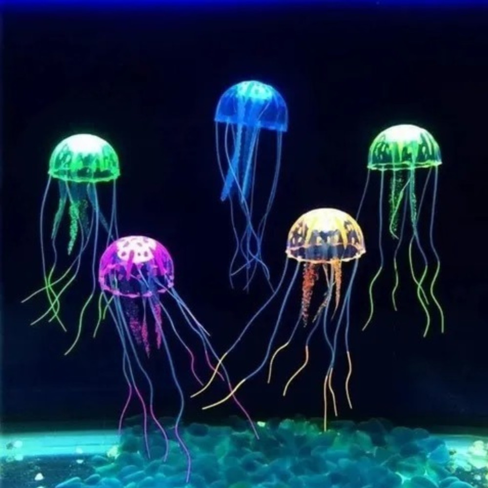 ENFEITE ÁGUA VIVA FLUORESCENTE P/ AQUÁRIO em Oferta na Shopee