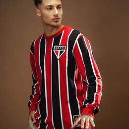 Camisa São Paulo Retrô 1934 Manga Longa Masculina Oficial