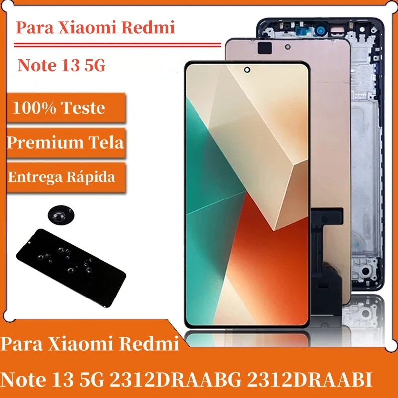 6.67" Incell Tela Para Xiaomi Redmi Note 13 5G Frontal Display Touch Lcd Compati