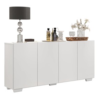 Aparador Buffet 4 Portas com Pés Quadrados Veneza Multimóveis V3557 em Oferta na Shopee