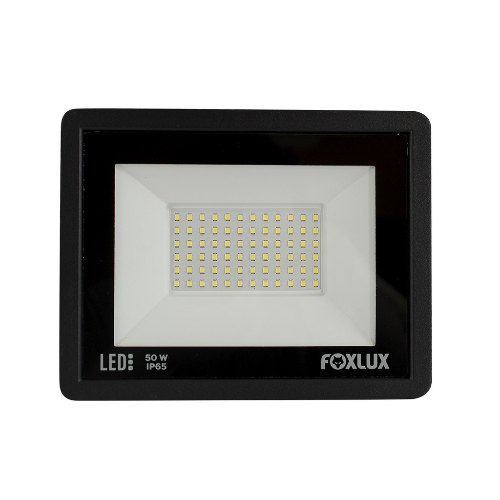 Refletor LED 50W 6500K 12V Foxlux Preto IP65 para Energia Solar, Baterias e Iluminação Externa em Oferta na Shopee