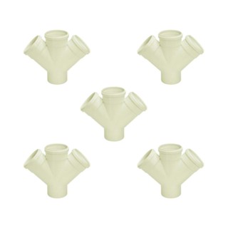 Kit 5 Junções Dupla Esgoto 100mm Amanco em Oferta na Shopee