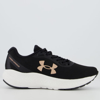 Tênis Under Armour Charged Wing Feminino Preto e Dourado em Oferta na Shopee