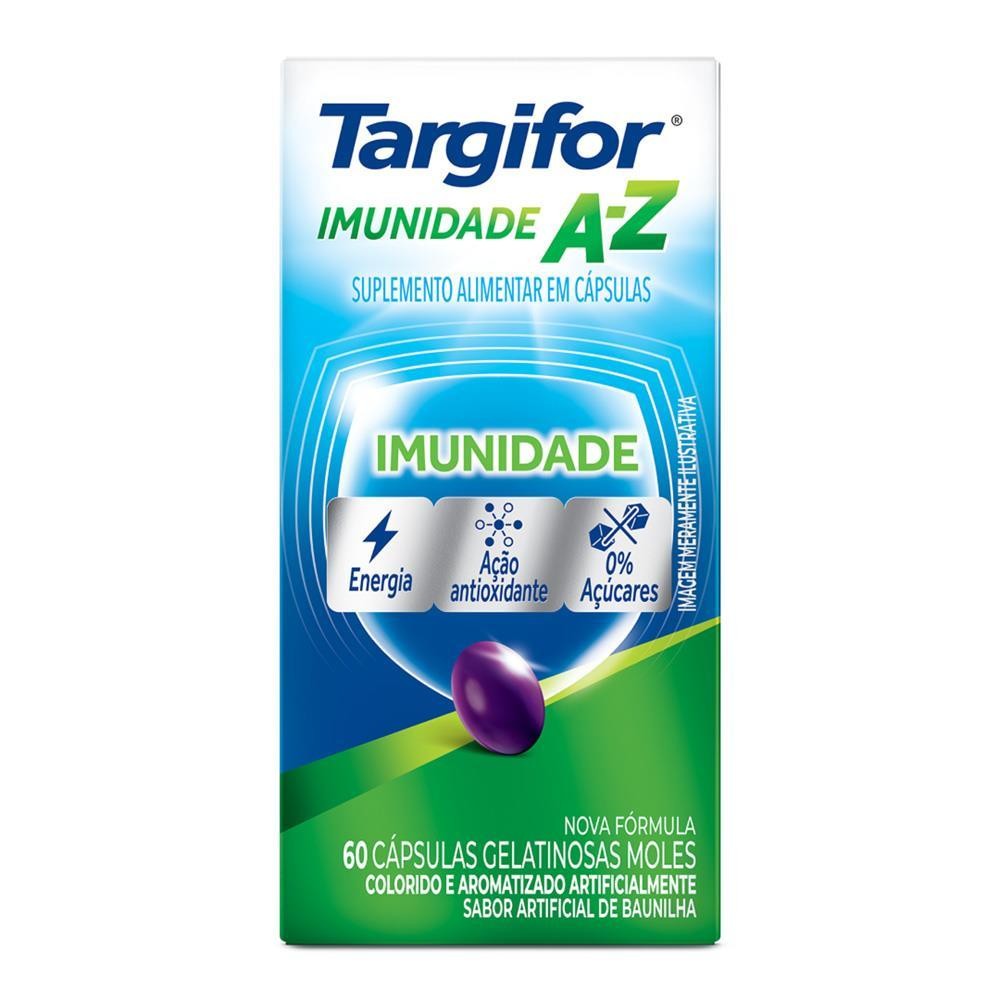 SUPLEMENTO ALIMENTAR TARGIFOR IMUNIDADE A-Z COM 60 CÁPSULAS