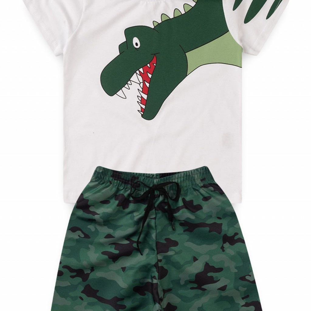 Conjunto Masculino Infantil Dino Camuflado em Oferta na Shopee