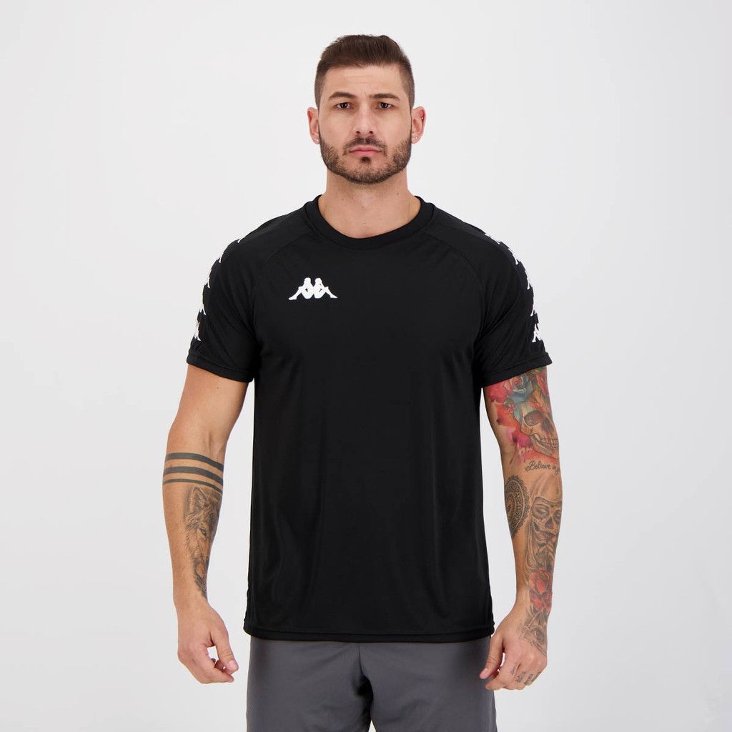 Camisa Kappa Sport Preta em Oferta na Shopee