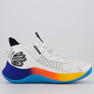 Tênis Under Armour Curry 3Z7 Branco e Azul em Oferta na Shopee