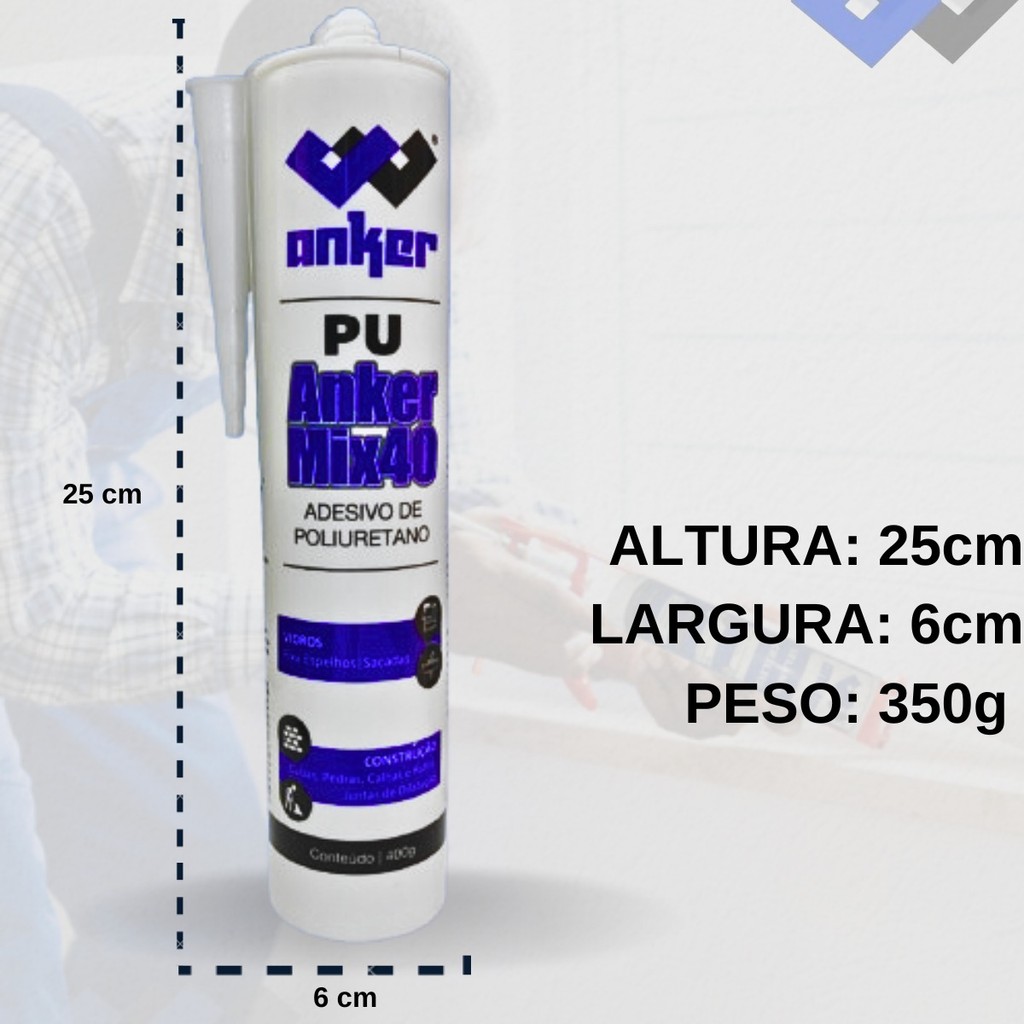 Kit 4 Adesivo Pu40 Selante Cola Parabrisa Juntas Metal Vidro — imagem 2 de 2