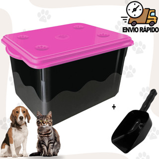 Container Porta Ração Caixa Organizadora Mec Pet Capacidade de 10kg 20L Com Tampa Vedada em Oferta na Shopee