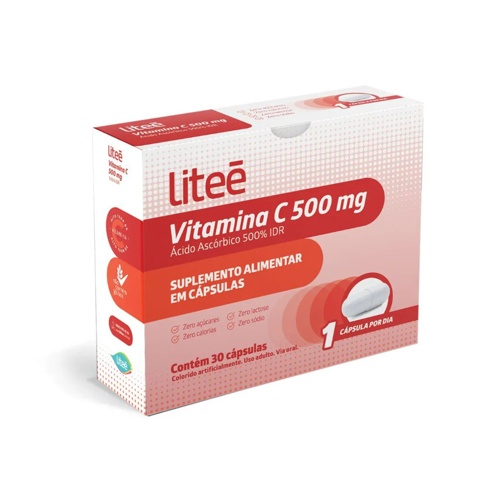 Suplemento Vitamina C 500mg 30 Cápsulas - Liteé