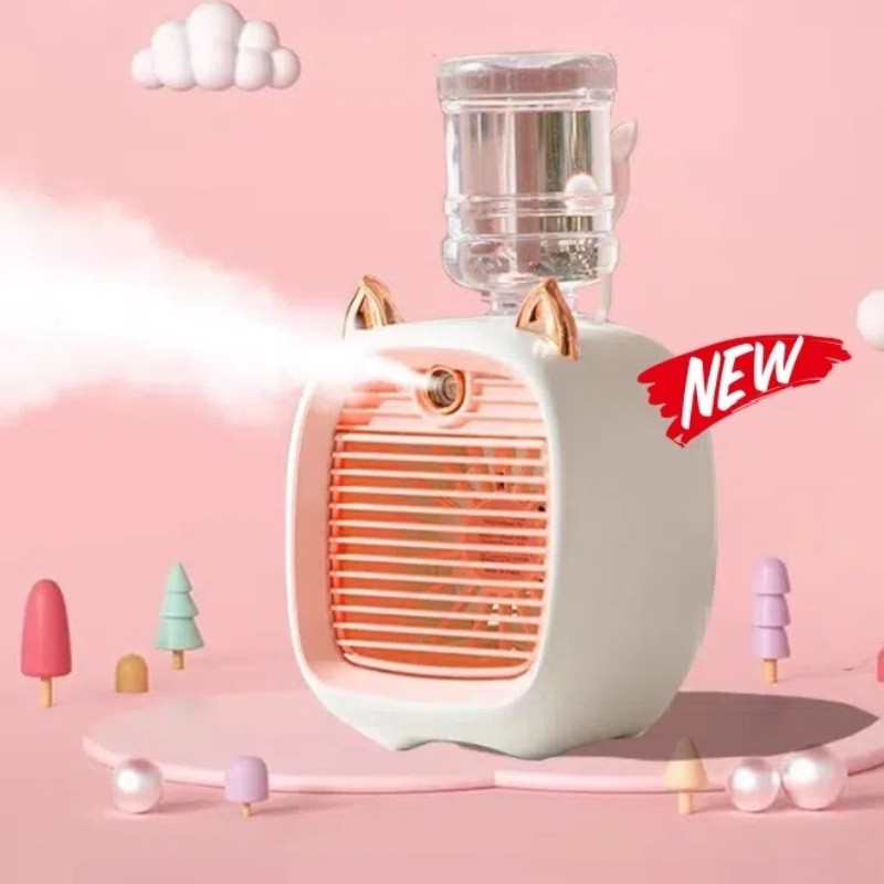 Mini Portátil Ventilador Recarregável Gatinho De Mesa Com Umidificador Para Casa/Escritório-ALEATORIO ! !