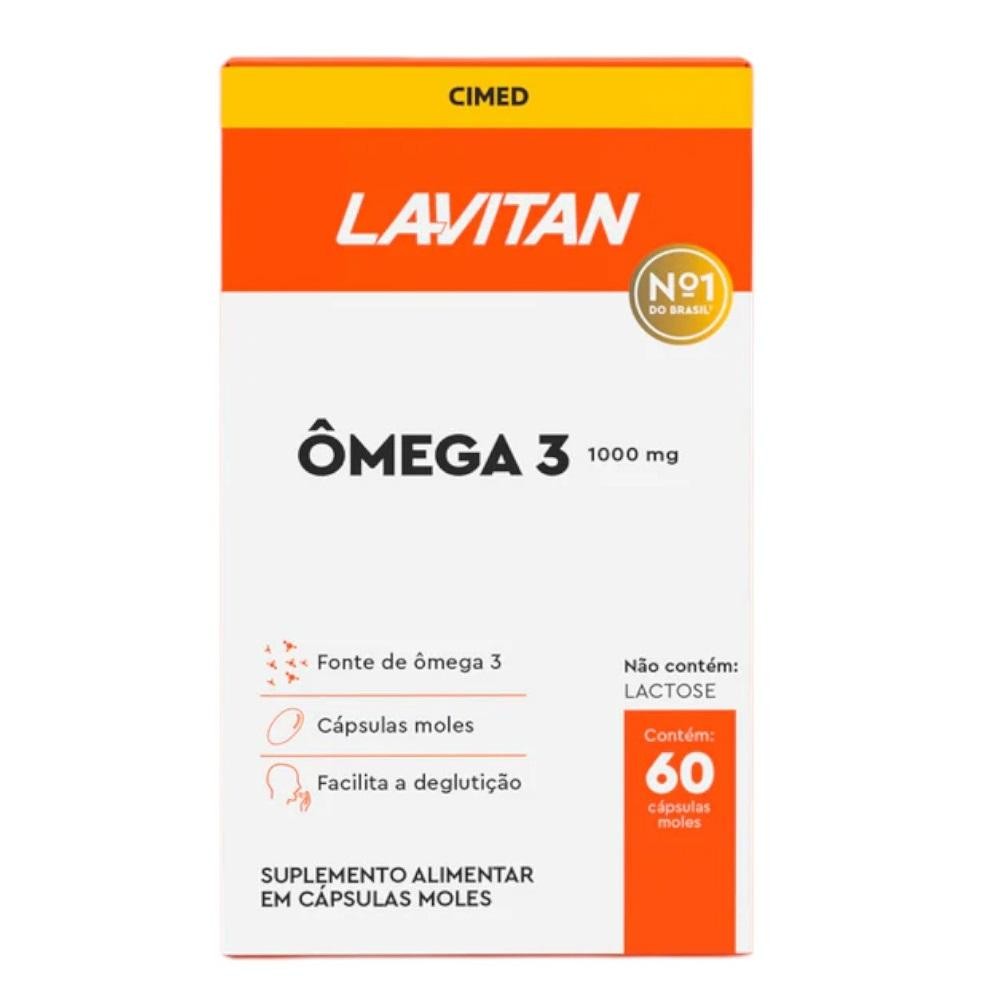 Suplemento Lavitan Ômega 3 1000mg 60 Cápsulas Gelatinosas em Oferta na Shopee