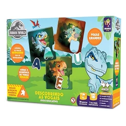Jogo Educativo Infantil Descobrindo as Vogais Jurassic World Mimo Toys - 2050