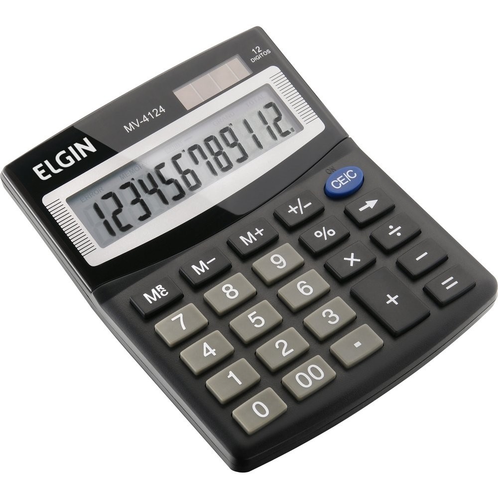 Calculadora de Mesa Elgin MV4124  Solar/Bateria