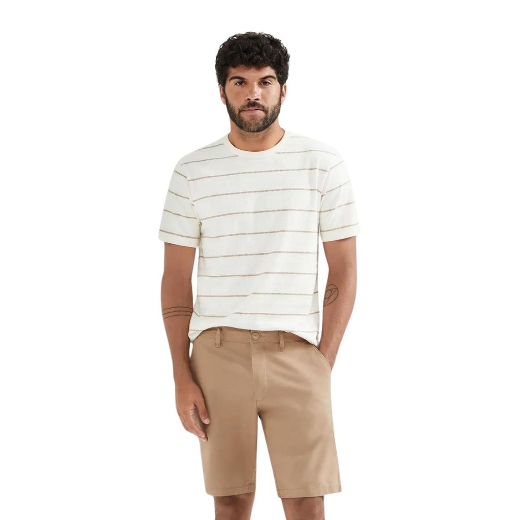 Bermuda Hering Masculina Chino Reta Em Sarja Marrom
