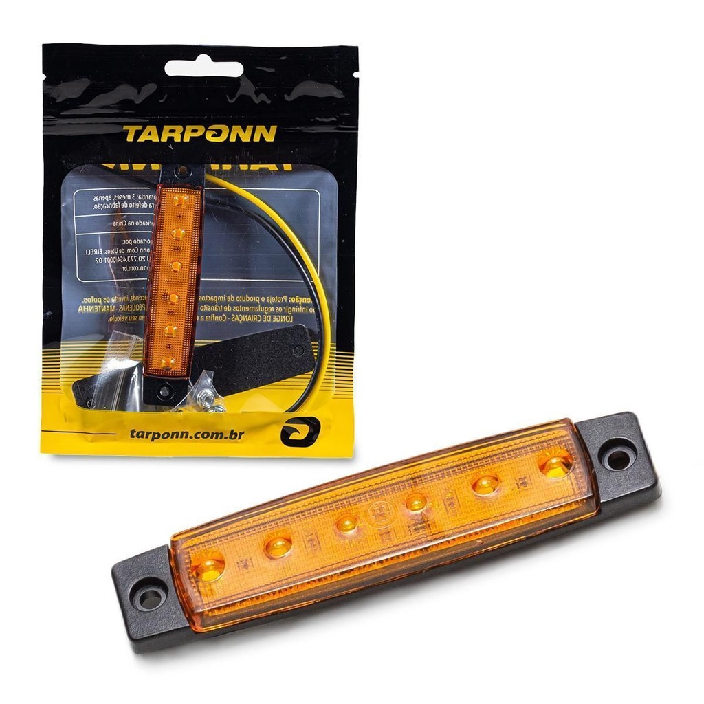 LANTERNA LATERAL LED AMBAR 12~24V 6 LEDS
