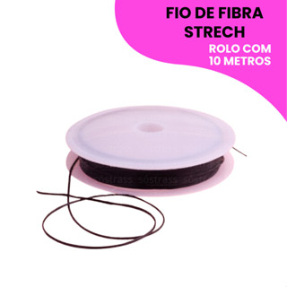 Fio de Silicone Fibra de Seda Elastica Preto Pulseira Bijuteria em Oferta na Shopee
