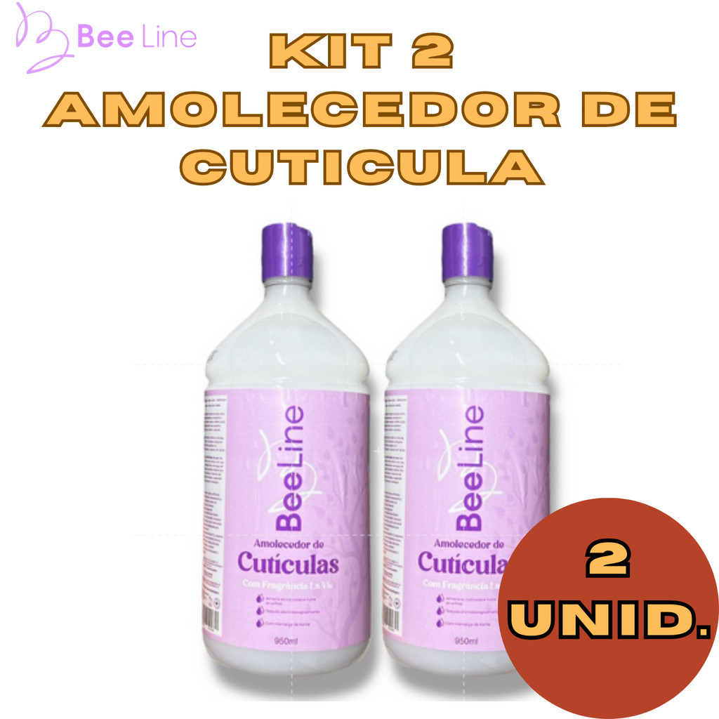 Amolecedores de Cutículas 950ml | Kit com 2 Unid | Bee Line | Fragrância La Vie | Uso Profissional em Oferta na Shopee
