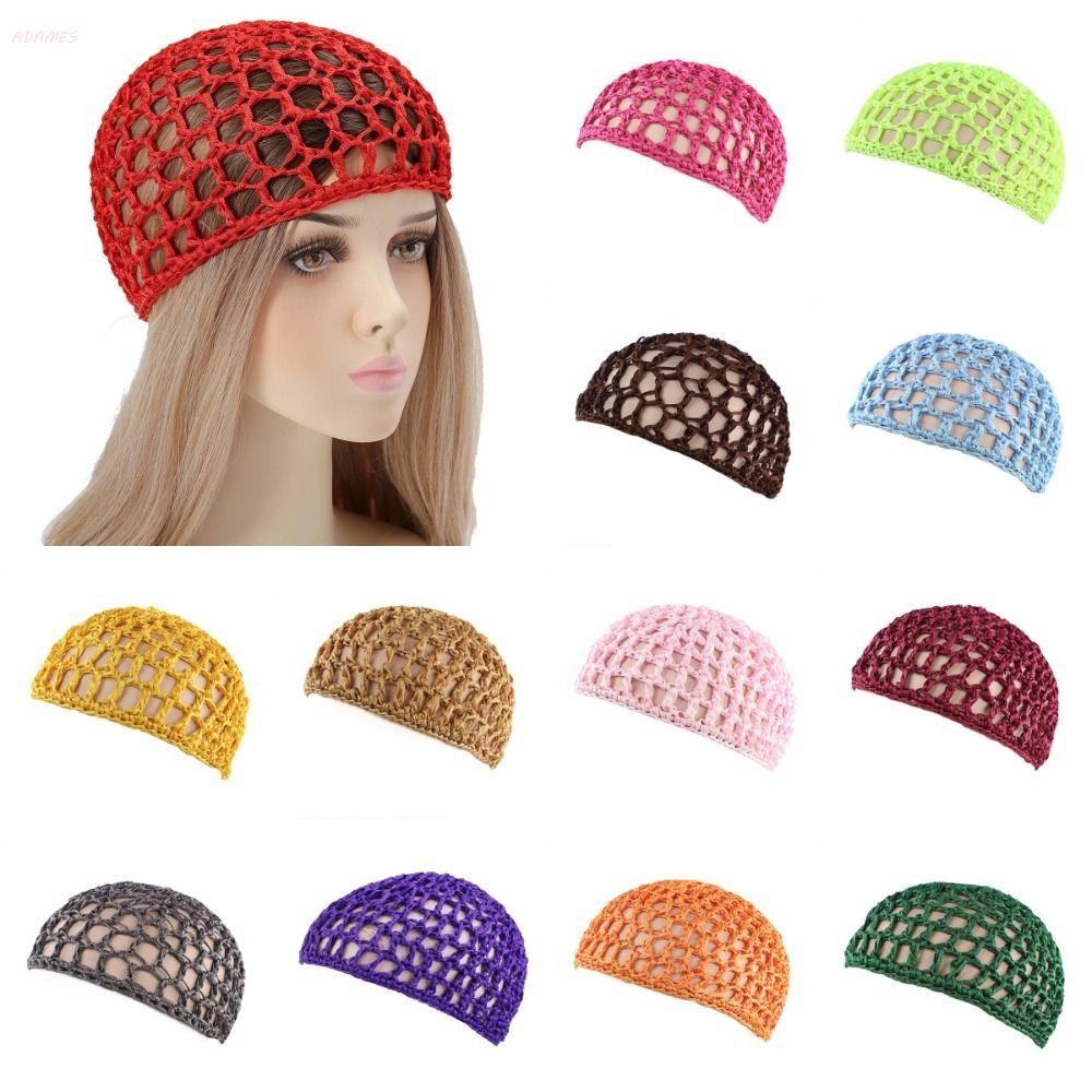 Rede De Cabelo De Malha ADAMES , Bonés De Peruca Pretos Com Alça Ajustável Feita À Mão , Chapéu Turbante Macio E Confort em Oferta na Shopee