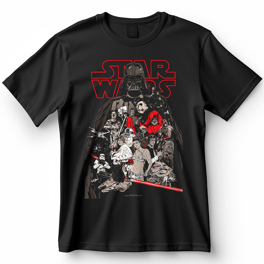 Camisa Star Wars Darth Vader Luke Skywalker Yoda Han Solo Chewbacca Blusa Camiseta de Filmes 100% Algodão