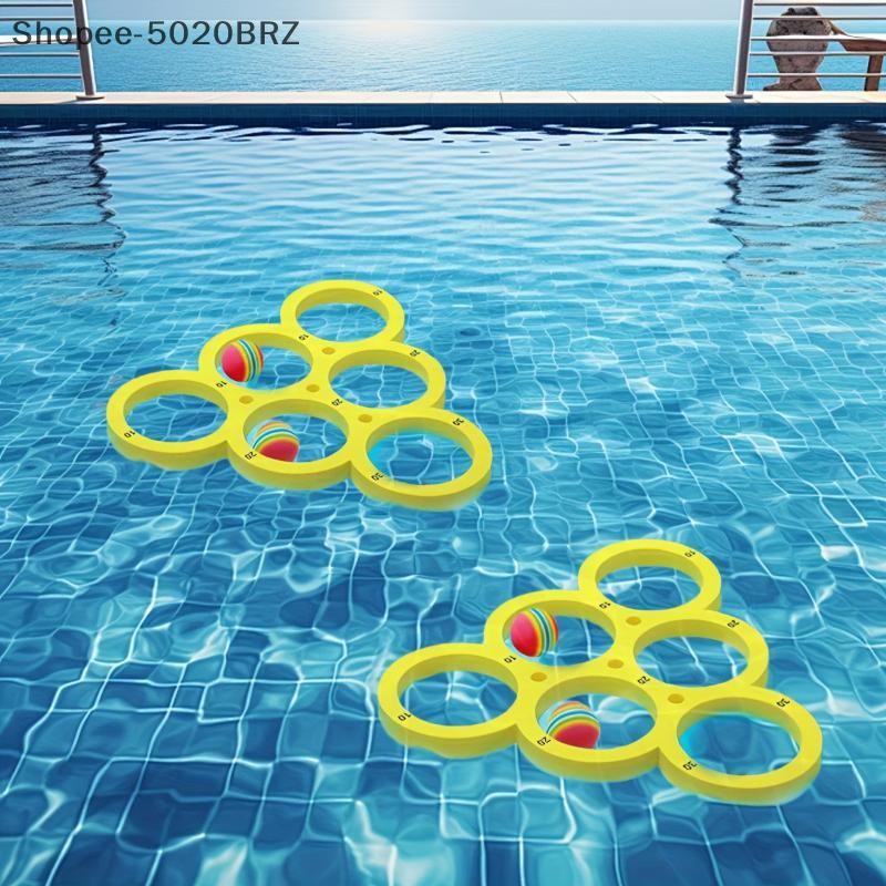 [THEBR] Conjunto De Jogos De Piscina Com 10/12 Bolas , Arremesso Flutuantes Para , Anel Flutuante Crianças , Adultos , J