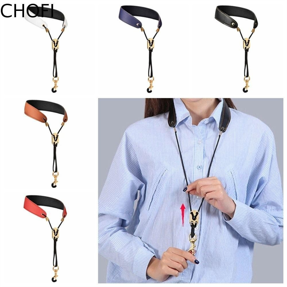 Correia De Saxofone CHOFI , Cordão De Couro Ajustável Para , Alça De Ombro Sax De Pescoço De Proteção