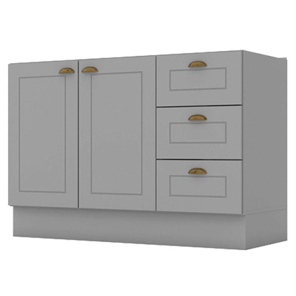 Balcão De Pia 120 Cm Americana Cinza – Henn