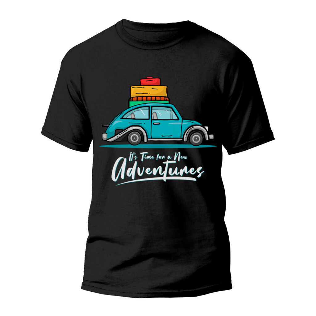 T-shirt Linda Camiseta Premium Algodão Estampada Especial Its Time For A New Adventure REF1111 Premium Envio Imediato