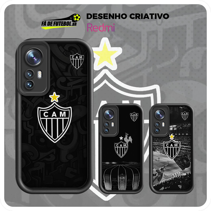 Atlético Mineiro tribunal Emblema de futebol Capa Para celular Poco X 3 6 Redmi Note 9 12 13 14 jt1