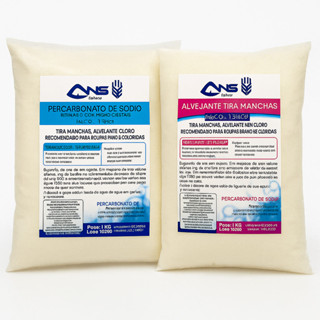 Tira manchas alvejante 1kg + Percarbonato de sódio 1kg  Tira Manchas e Clareador de Roupas em Oferta na Shopee