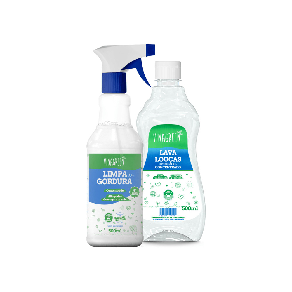 Kit Cozinha Vinagreen - Detergente + Desengordurante em Oferta na Shopee