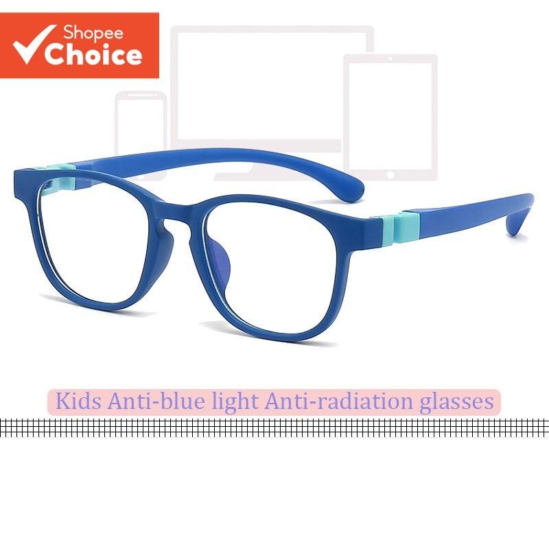 1 pçs Anti-luz azul óculos de armação macia destacável crianças óculos de Silicone quadro óculos planos estudante óculos