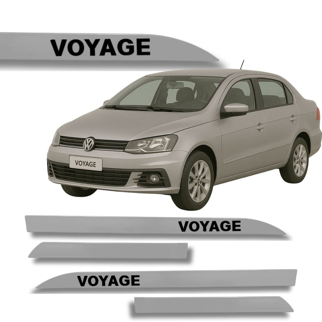 Jogo Friso Lateral Voyage Prata Egito Ponta de Faca Grafia