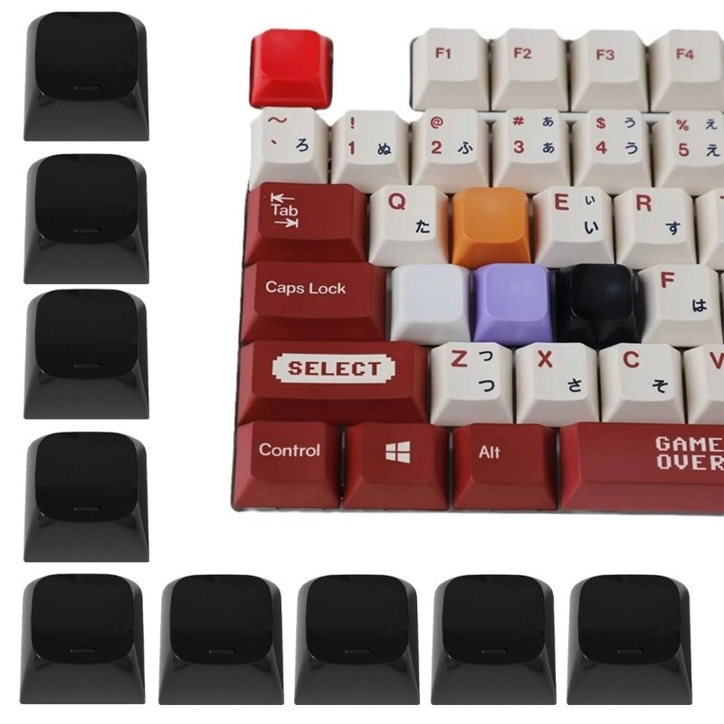 KOKO 10Pcs Jelly Blank Keycap Para Teclados Mecânicos 1U XDA Profile Não Impresso Set