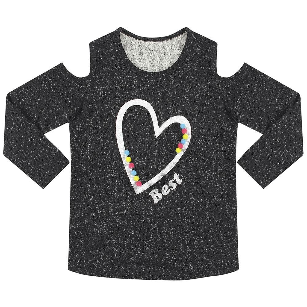 Blusa Juvenil Look Jeans Moletom Best Friends Preta