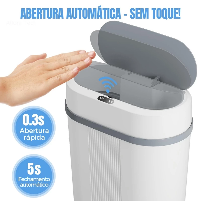 Lixeira Automática com 52% de Desconto! 🗑️