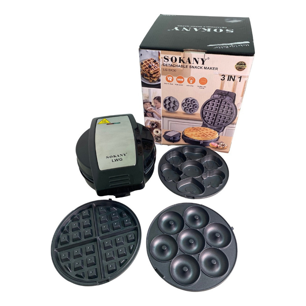 Máquina Multifuncional Crianças Bolo Donuts Waffle 3 Em 1 Vontagem - 220V e 110V