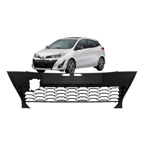 Grade Central Parachoque Diant Para Yaris 2018 A 2023 Preto