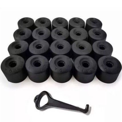 Jogo 20 Capa Parafuso Roda Novo Polo Golf Jetta Fox Crossfox Passat Variant gol voyage saveiro santana parati 17mm