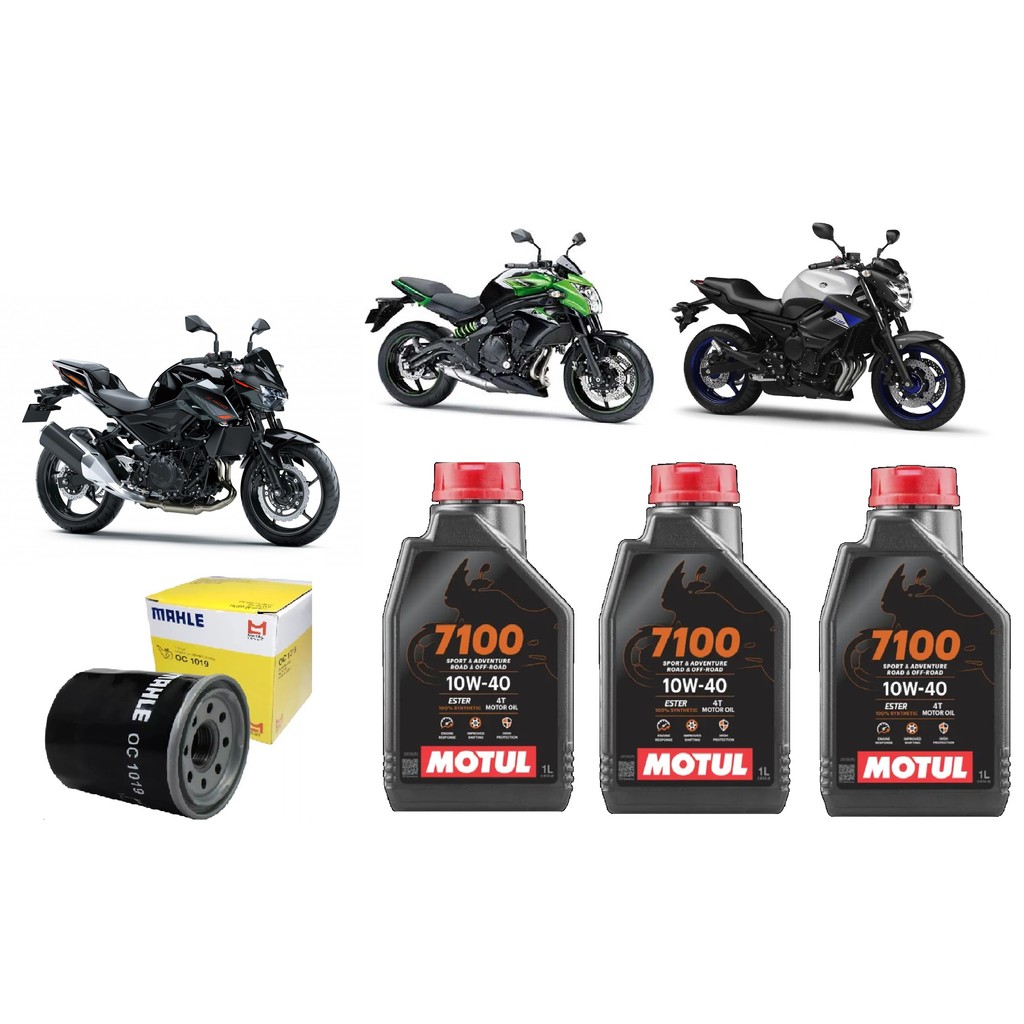 KIT TROCA ÓLEO YAMAHA XJ6 3X MOTUL 7100 10W-40 4T 1L + 1 FILTRO MAHLE em Oferta na Shopee
