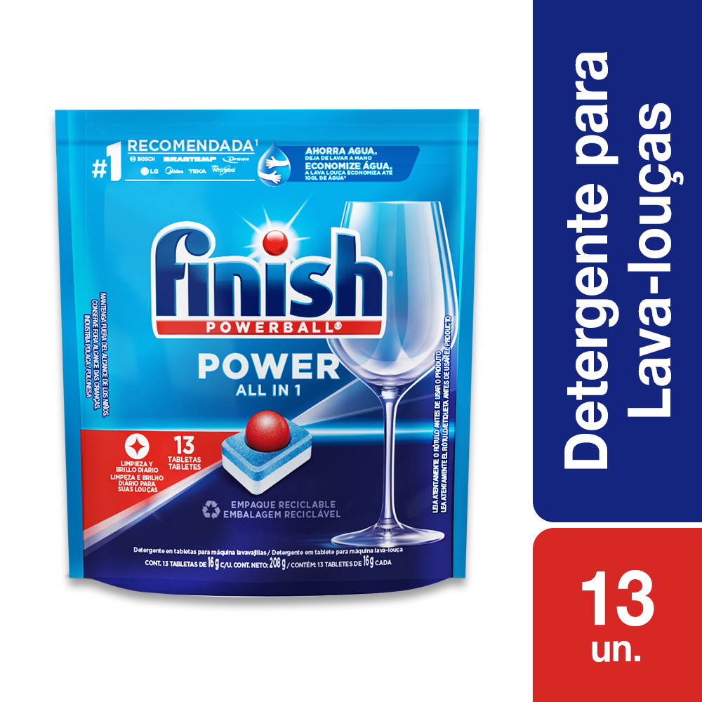 Detergente para Lava Louças em Tablete Finish 13 unidades - Home & Living