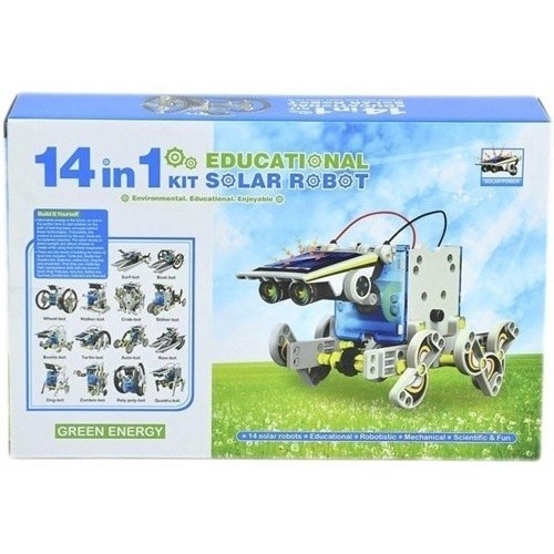 Kit Montagem Robo Solar 14x1 Iniciante Educacional Robótica