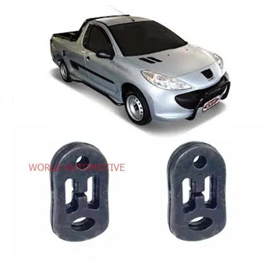 2 Borracha Coxim Escapamento Peugeot 206 / 207 / Hoggar